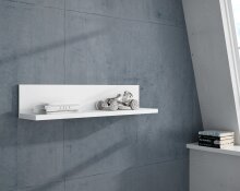 Wandboard >SNOW< in weiß - 110x22,1x24,3cm (BxHxT)