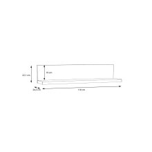 Wandboard >SNOW< in weiß - 110x22,1x24,3cm (BxHxT)