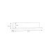 Wandboard >SNOW< in weiß - 110x22,1x24,3cm (BxHxT)