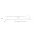 Wandboard >SNOW< in weiß - 180x22,1x24,3cm (BxHxT)