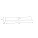 Wandboard >SNOW< in weiß - 180x22,1x24,3cm (BxHxT)