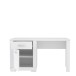 Schreibtisch >SNOW< 1 Tür, 1 Schublade, in weiß - 138x75,9x67,4cm (BxHxT)
