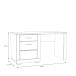 Schreibtisch >SNOW< 1 Tür, 1 Schublade, in weiß - 138x75,9x67,4cm (BxHxT)