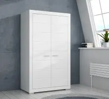 Kleiderschrank >SNOW< 2 Türen, 1 Stange, 1...