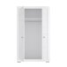 Kleiderschrank >SNOW< 2 Türen, 1 Stange, 1 Boden, in weiß - 116x198,5x59,3cm (BxHxT)