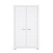 Kleiderschrank >SNOW< 2 Türen, 1 Stange, 1 Boden, in weiß - 116x198,5x59,3cm (BxHxT)