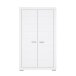 Kleiderschrank >SNOW< 2 Türen, 1 Stange, 1 Boden, in weiß - 116x198,5x59,3cm (BxHxT)