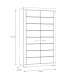 Kleiderschrank >SNOW< 2 Türen, 1 Stange, 1 Boden, in weiß - 116x198,5x59,3cm (BxHxT)