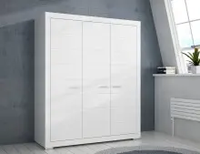 Kleiderschrank >SNOW< 3 Türen, 1 Stange, 7...
