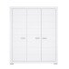 Kleiderschrank >SNOW< 3 Türen, 1 Stange, 7 Fächer, in weiß - 165,7x198,5x59,3cm (BxHxT)
