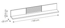 Wohnwand >Alverno< (2-teilig) Asche / Evoke Eiche - 180x165x40 (BxHxT)