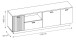 Wohnwand >Alverno< (2-teilig) Asche / Evoke Eiche - 180x165x40 (BxHxT)