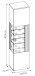 Wohnwand >Alverno< (3-teilig) Asche / Evoke Eiche - 232x208x40 BxHxT