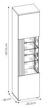 Wohnwand >Alverno< (3-teilig) Asche / Evoke Eiche - 232x208x40 BxHxT