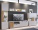 Wohnwand >Alverno< (3-teilig) Asche / Evoke Eiche - 232x208x40 BxHxT