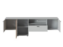 Wohnwand >Alverno< (3-teilig) Asche / Evoke Eiche - 290x165x40 BxHxT