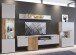 Wohnwand >Alverno< (3-teilig) Asche / Evoke Eiche - 290x165x40 BxHxT