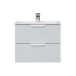 Waschbeckenunterschrank >ONE< 2 Schübe, Softclose, Weiß Hochglanz  - 60x50x45 (BxHxT)