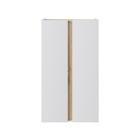 Schuhschrank >TEMPUS< 2 Türen, 6 Böden, Nodi Eiche Dekor / Artik Weiß - 56,5x102x35 (BxHxT)