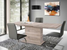 Kulissentisch >DINING TABLES< ausziehbar bis 200cm, Sandeiche Dekor - 160/200x76,6x90cm (BxHxT)