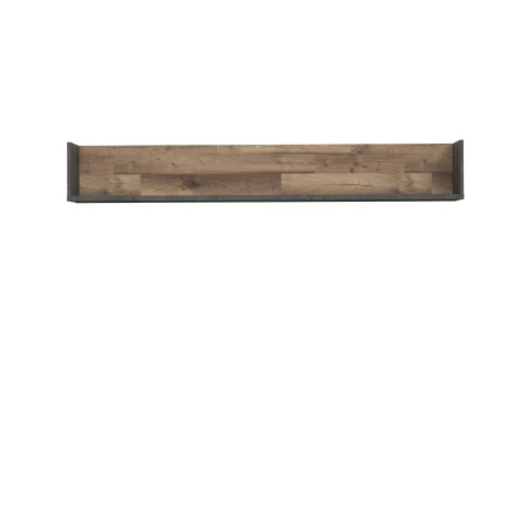Wandboard >HUD< in Stabeiche Dekor / Betonoptik Dunkelgrau - 170x25,6x21,9cm (BxHxT)