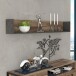Wandboard >HUD< in Stabeiche Dekor / Betonoptik Dunkelgrau - 170x25,6x21,9cm (BxHxT)