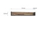 Wandboard >HUD< in Stabeiche Dekor / Betonoptik Dunkelgrau - 170x25,6x21,9cm (BxHxT)