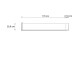 Wandboard >HUD< in Stabeiche Dekor / Betonoptik Dunkelgrau - 170x25,6x21,9cm (BxHxT)