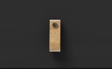Lowboard >WZ-0800< 1 Tür, 2 Fächer, Kiefer massiv schwarz lackiert - 105x47x10 (BxHxT)