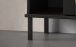Lowboard >WZ-0800< 1 Tür, 2 Fächer, Kiefer massiv schwarz lackiert - 105x47x10 (BxHxT)