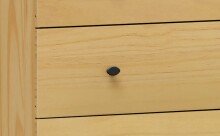 Sideboard >WZ-0801< 4 Schübe, 1 Tür, Kiefer massiv eichefarbig lackiert - 90x80x40 (BxHxT)