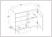 Sideboard >WZ-0801< 4 Schübe, 1 Tür, Kiefer massiv eichefarbig lackiert - 90x80x40 (BxHxT)