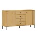 Sideboard >WZ-0801< 4xSchub, 2xTür, Kiefer massiv eichefarbig lackiert - 140x80x40cm B/H/T