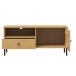 Lowboard >WZ-0801< 1 Tür, 1 Schub, Kiefer massiv eichefarbig lackiert - 105x47x40cm B/H/T