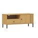 Lowboard >WZ-0801< 1 Tür, 1 Schub, Kiefer massiv eichefarbig lackiert - 105x47x40cm B/H/T