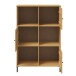 Standregal >WZ-0801< 3 Türen, 3 Fächer, Kiefer massiv eichefarbig lack - 95x141x40 (BxHxT)