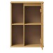 Hängeschrank >WZ-0801< 1 Tür, 2 Fächer, Kiefer massiv eichefarbig lackiert - 52x70x21cm B/H/T