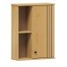 Hängeschrank >WZ-0801< 1 Tür, 2 Fächer, Kiefer massiv eichefarbig lackiert - 52x70x21cm B/H/T