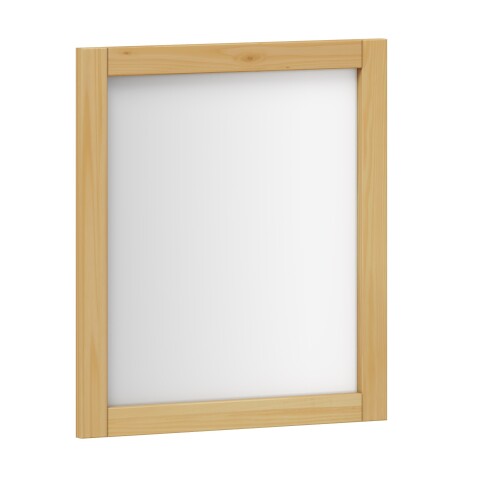 Badspiegel >WZ-0801< in Kiefer massiv eichefarbig hell lackiert - 62x70x2,5cm (B/H/T)