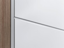 Waschbeckenunterschrank >NEBRASKA< in Eiche-Optik/Weiß 80 x 59 x 31,5 cm (BxHxT)