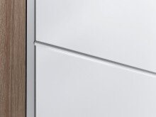 Waschbeckenunterschrank >NEBRASKA< in Eiche-Optik/Weiß 80 x 59 x 31,5 cm (BxHxT)