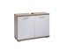 Waschbeckenunterschrank >NEBRASKA< in Eiche-Optik/Weiß 80 x 59 x 31,5 cm (BxHxT)
