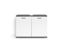 Waschbeckenunterschrank >NEBRASKA< in Anthrazit/Weiß 80 x 59 x 31,5 cm (BxHxT)
