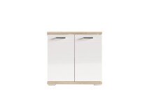 Waschbeckenunterschrank >NEBRASKA< in Eiche-Optik/Weiß 60 x 59 x 31,5 cm (BxHxT)