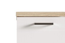 Waschbeckenunterschrank >NEBRASKA< in Eiche-Optik/Weiß 60 x 59 x 31,5 cm (BxHxT)