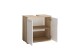 Waschbeckenunterschrank >NEBRASKA< in Eiche-Optik/Weiß 60 x 59 x 31,5 cm (BxHxT)