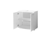 Waschbeckenunterschrank >NEBRASKA< in Weiß 60 x 59 x 31,5 cm (BxHxT)