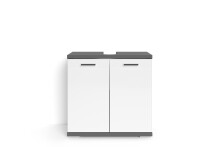 Waschbeckenunterschrank >NEBRASKA< in Anthrazit/Weiß 60 x 59 x 31,5 cm (BxHxT)