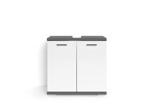 Waschbeckenunterschrank >NEBRASKA< in Anthrazit/Weiß 60 x 59 x 31,5 cm (BxHxT)