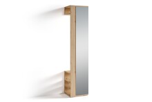 Hochschrank >BEN< in Eiche-Optik mit Spiegel 40 x...